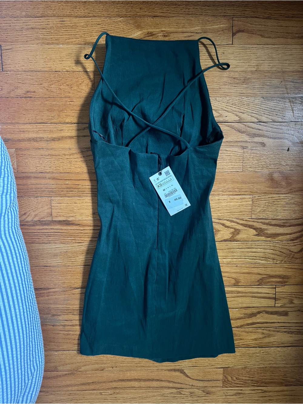 Zara emerald green mini dress NWT!